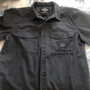 Harley Davidson cotton button down